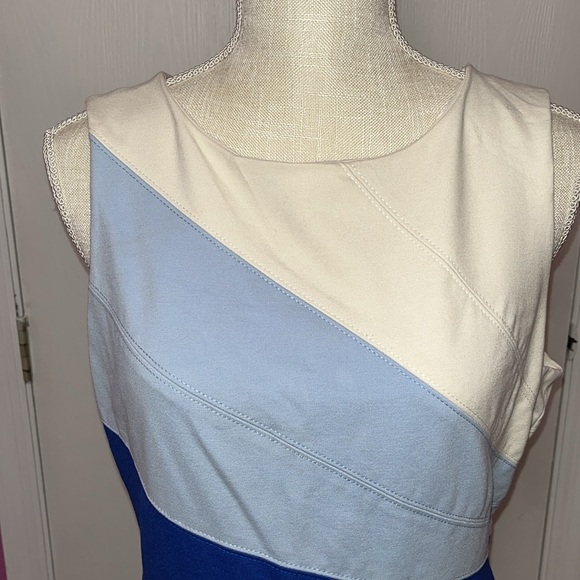 White House Black Market Asymmetrical Color-block Sheath Dress - Picture 3 of 13